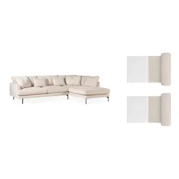 4-sitssoffa Scandi Days Menard L-formad Djup med Schäslong 293 cm inkl Nackkuddar