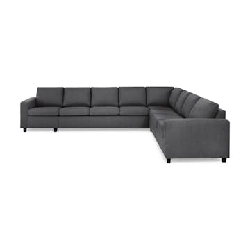 7-sitssoffa Basic Home Crazy Vändbar L-formad Hörnsoffa XXL 345 cm