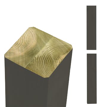 Limträstolpe PLUS Jämnt Avskuret Ändar Umbragrå