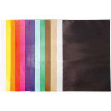 Glanspapper Creativ Company Mixade Färger 32x48 cm 80 g 100 Ark/1 Förp