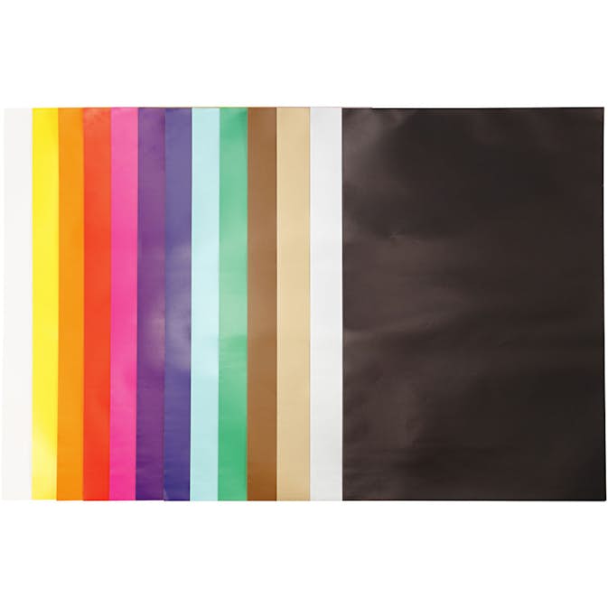 Glanspapper Creativ Company Mixade Färger 32x48 cm 80 g 100 Ark/1 Förp