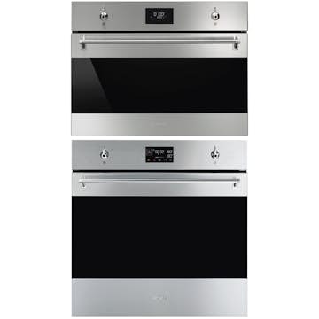Ugn- och Mikropaket Smeg SO6302S3PX + SO4301M1X Ånga och Matlagningstermometer