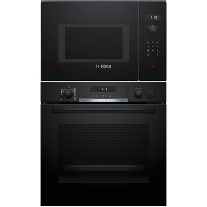 Ugn- och Mikropaket Bosch HRG578BB7 + BFL554MB0 För Högskåp