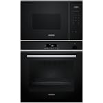 Ugn och Mikro Siemens iQ300 HR532GBS3 + iQ500 BF555LMB1 Med Ångfunktion och Air Fry