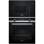 Ugn och Mikro Siemens iQ300 HQ574AER3 + BF523LMB1 Inbyggnadsugn Med Ångfunktion Svart