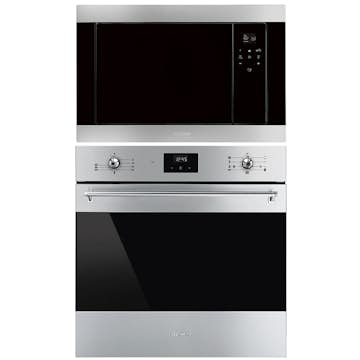 Ugn och Mikro Smeg SF6300TVX + FMI320X2 Classic Rostfri