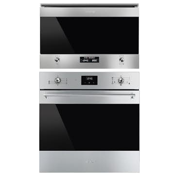 Ugn och Mikro Smeg SF6300TVX + MP322X1 Classic Rostfri Med Ångrengöring