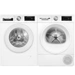Tvättmaskin och Torktumlare BOSCH WGG244ZMSN + WQG2420ASN Serie 6 Energisnål