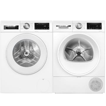 Tvättmaskin och Torktumlare BOSCH WGG244ZMSN + WQG2420ASN Serie 6 Energisnål