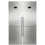 Kombiskåp Kyl/frys BOSCH 2 st KGN367ICT Serie 4 186cm Otroligt Tysta Rostfri