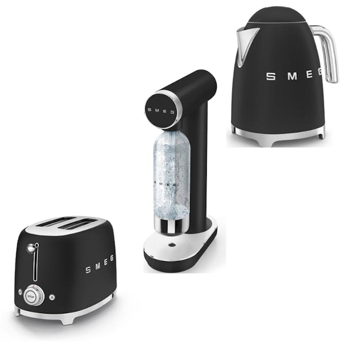Brödrost, Vattenkokare och Kolsyremaskin Smeg Svart