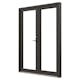 Parfönsterdörr NorDan Svanenmärkt NTech Helglasad Aluminium BlackLine Svart