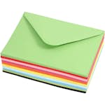 Kuvert Creativ Company Stl 11,5x16 cm Mixade Färger 10x10 St/1 Förp