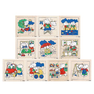 Pussel ABA Skol Rampussel Set Möss 10 Olika