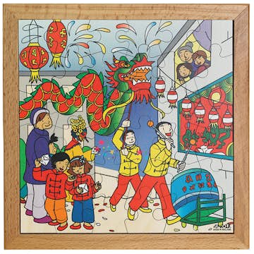 Pussel ABA Skol Rampussel Kinesiskt Nyår 36 Bitar