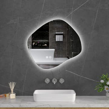 Badrumsspegel Lyfco med LED-Belysning 60x55 cm