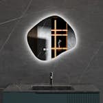 Badrumsspegel Lyfco med LED-Belysning 80x72 cm