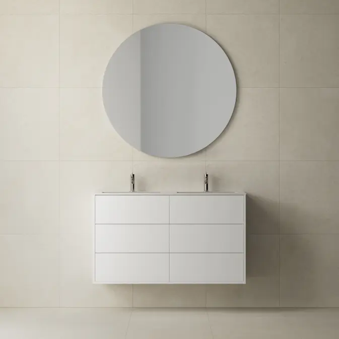 Tvättställsskåp INR Terra Solid Dubbel med 6 Lådor