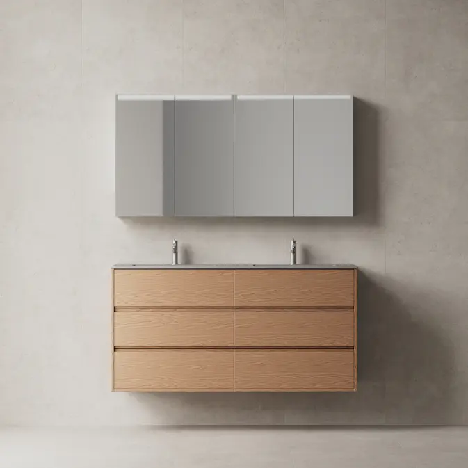 Tvättställsskåp INR Terra Grip Dubbel med 6 Lådor