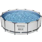 Poolpaket Bestway Steel Pro Max Ø3,66m 100cm Stålramspool Ovanmark med Filterpump