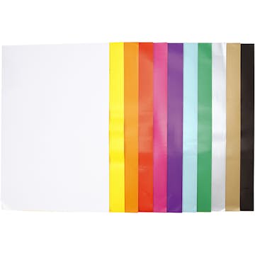 Glanspapper Creativ Company Mixade Färger 32x48 cm 11x25 Ark/1 Förp