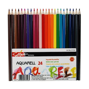 Akvarellpennor ABA Skol Scriva 24 Färger