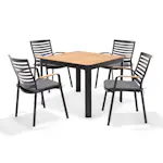 Matgrupp Utomhus LifestyleGarden Portals 95 cm 4 Carver-stolar