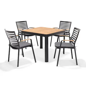 Matgrupp Utomhus LifestyleGarden Portals 95 cm 4 Carver-stolar