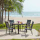 Matgrupp Utomhus LifestyleGarden Panama 90 cm 4 stapelbara karmstolar