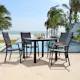 Matgrupp Utomhus LifestyleGarden Panama 90 cm 4 stapelbara karmstolar