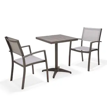 Loungegrupp LifestyleGarden Solana bistrobord + 2 carverstolar