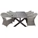 Matgrupp Utomhus Baltic Garden 220 cm bord & 6 Belize naturfärgade stolar