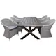 Matgrupp Utomhus Baltic Garden 220 cm bord och 6 Belize grå stolar