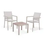 Caféset LifestyleGarden Urbanite sidobord 50 + 2 carverstolar