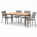 Matgrupp Utomhus LifestyleGarden TOPAZ 144 cm 4 karmstolar