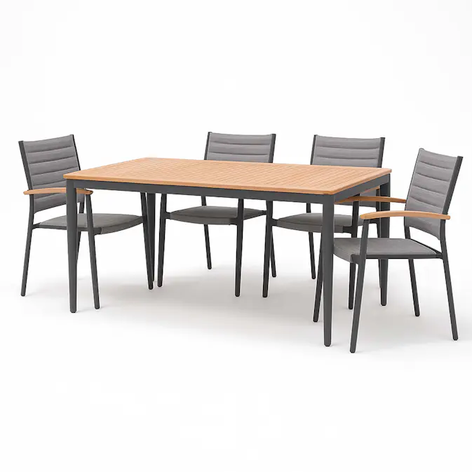 Matgrupp Utomhus LifestyleGarden TOPAZ 144 cm 4 karmstolar