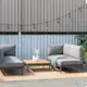 Loungegrupp LifestyleGarden TOPAZ vänster/höger 2-sitssoffa x 2 + soffbord 73 cm