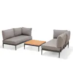 Loungegrupp LifestyleGarden TOPAZ vänster/höger 2-sitssoffa x 2 + soffbord 73 cm