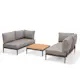 Loungegrupp LifestyleGarden TOPAZ vänster/höger 2-sitssoffa x 2 + soffbord 73 cm