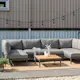 Loungegrupp LifestyleGarden TOPAZ U-set 1: vänster/höger 2-sitssoffa x 3 + soffbord 73 cm