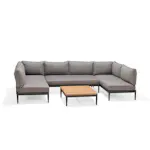 Loungegrupp LifestyleGarden TOPAZ U-set 1: vänster/höger 2-sitssoffa x 3 + soffbord 73 cm