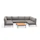 Loungegrupp LifestyleGarden TOPAZ U-set 1: vänster/höger 2-sitssoffa x 3 + soffbord 73 cm