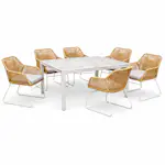 Matgrupp Utomhus Baltic Garden Palermo matgrupp 200 med 4 Seville karmstolar