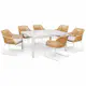 Matgrupp Utomhus Baltic Garden Palermo matgrupp 200 med 4 Seville karmstolar