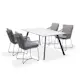 Matgrupp Utomhus LifestyleGarden OPAL 160 & 4 fåtöljer