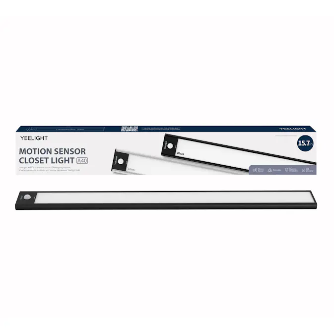 Lampa med Rörelsesensor Yeelight Closet Light, Svart- Smart Belysning