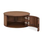 Soffbord Bark Noira Runt Bord med Förvaring 80cm