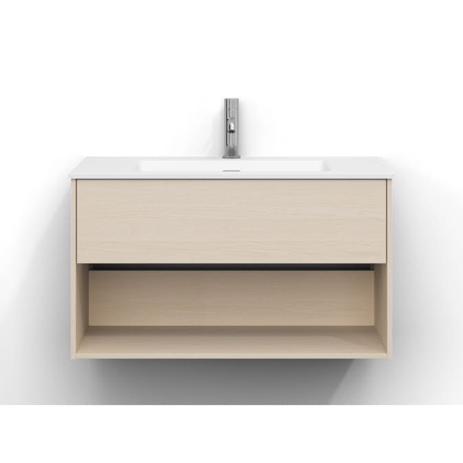 Tvättställsskåp Svedbergs Epos 80x45 med 1 Låda och 1 Öpen Hylla