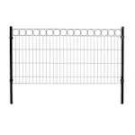 Staket Hortus Svart Panelpaket Med Dekor O 12 Sektioner 100 cm Hög