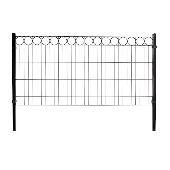 Staket Hortus Svart Panelpaket Med Dekor O 12 Sektioner 100 cm Hög